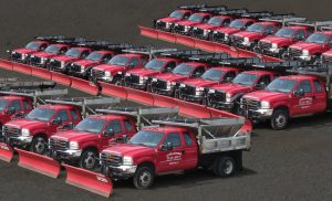 Landscapeworks Truck Fleet with plows